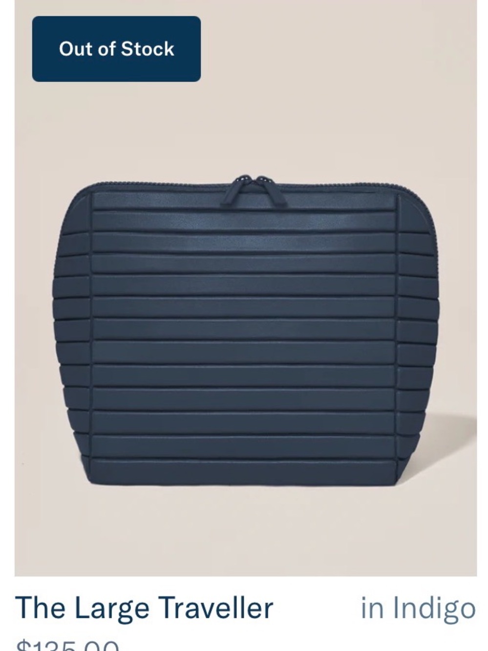 The Large *SOLD OUT* Parallelle Traveller Cosmetic Bag in Indigo